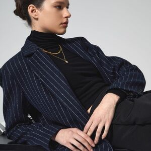 Navy Pinstripe Oversized Blazer (Brand New NEVER worn)
